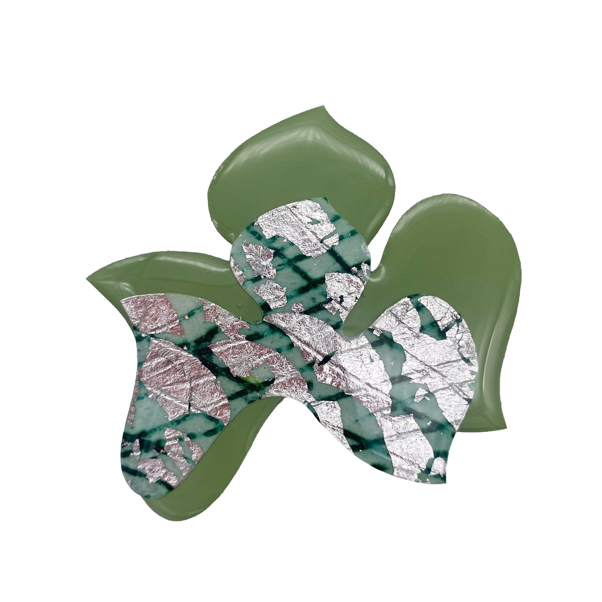 Blossoms no.1 sgraffito brooch