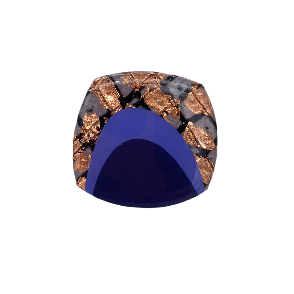 M’anam cocktail ring in cornflower/sapphire/rose-gold/black