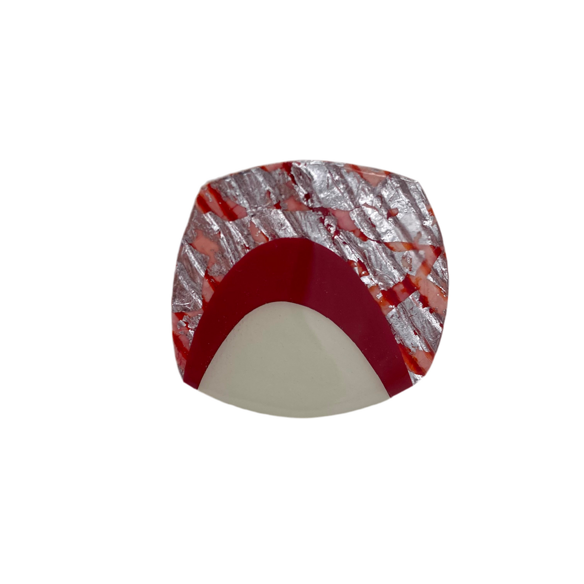 M’anam cocktail ring in berry/cream/coral/silver