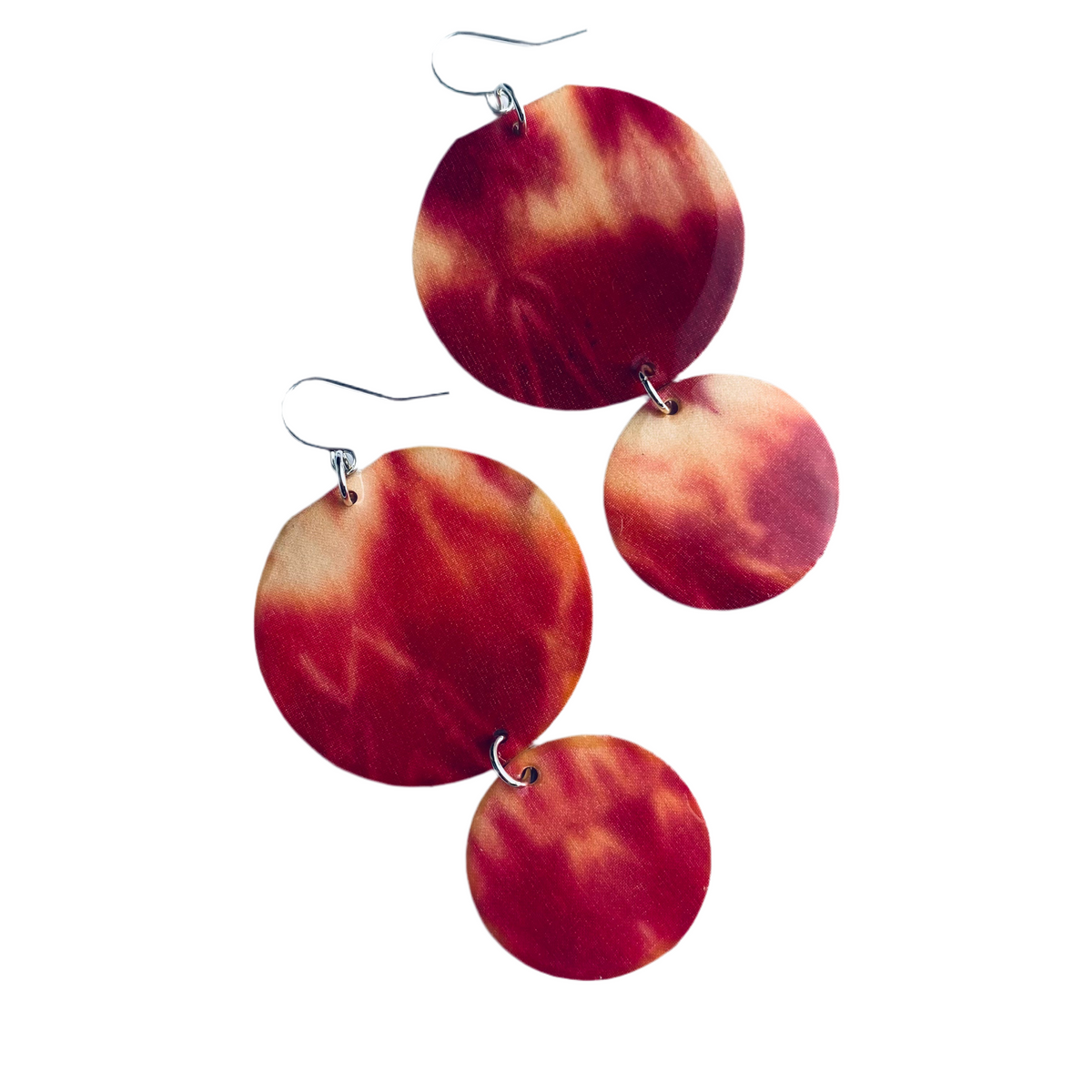 Ernie Disc shibori silk earrings