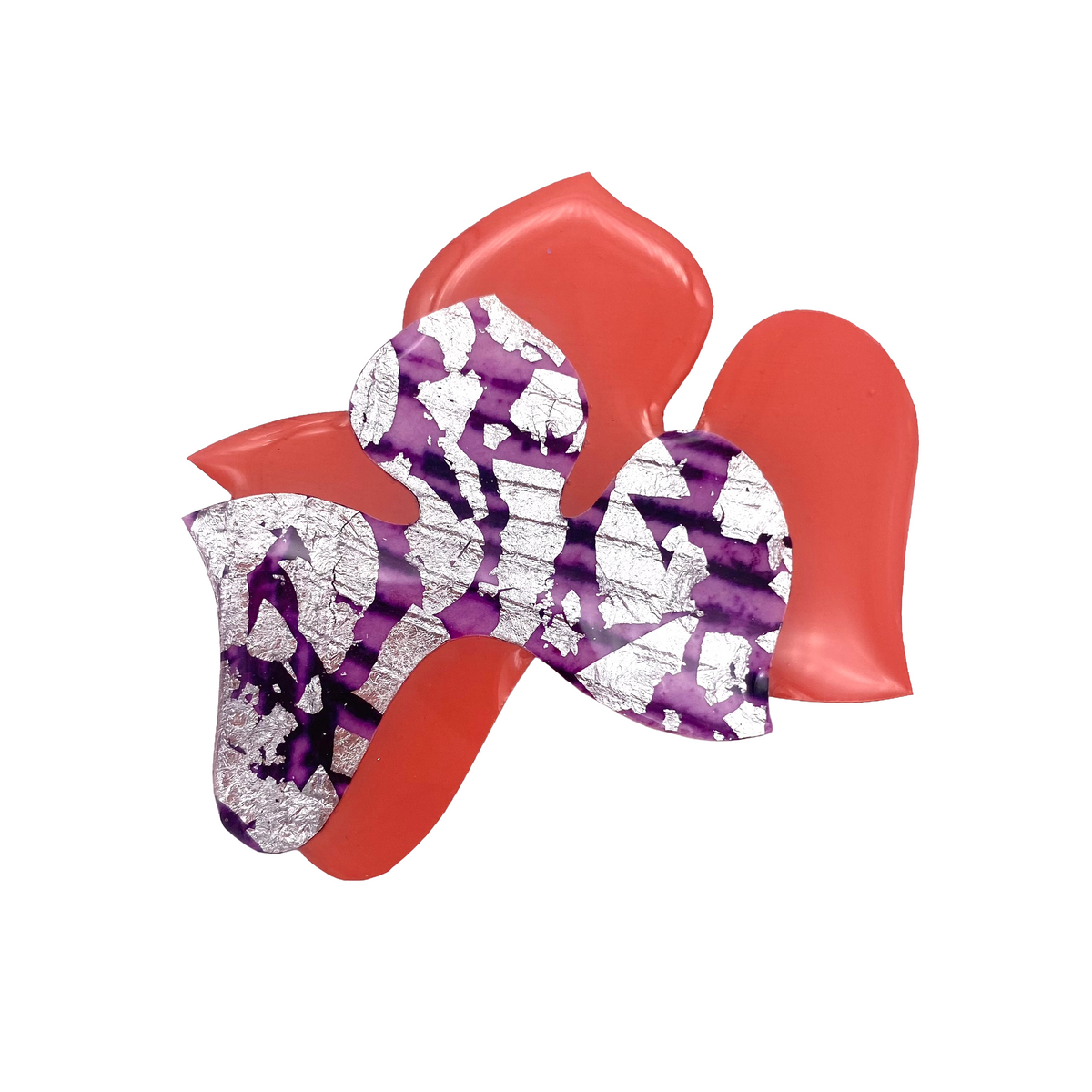Blossoms no.4 sgraffito brooch
