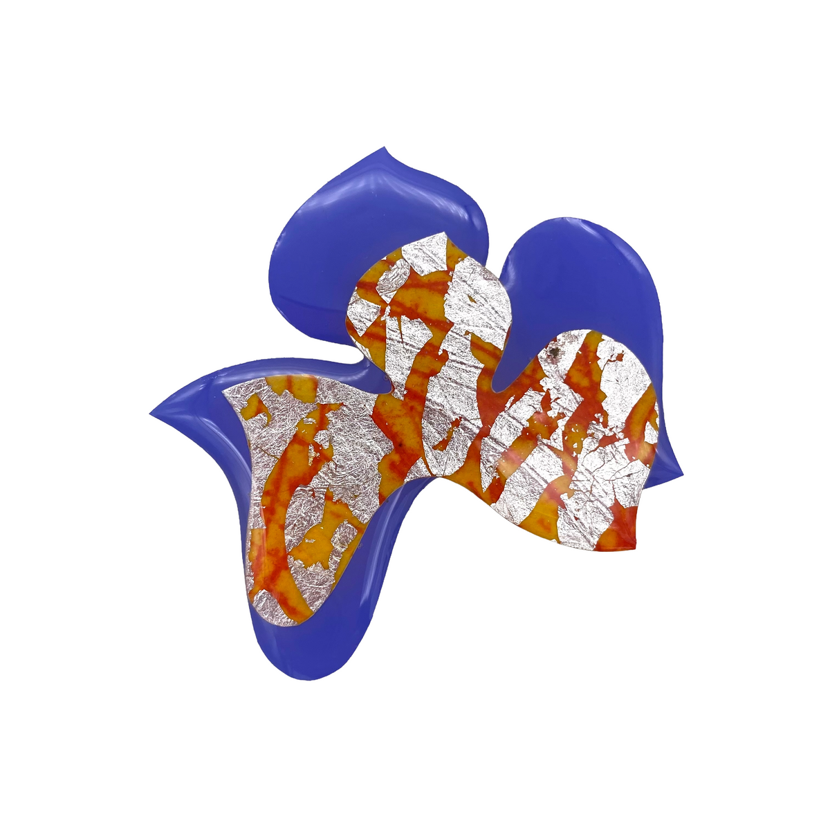 Blossoms no.5 sgraffito brooch