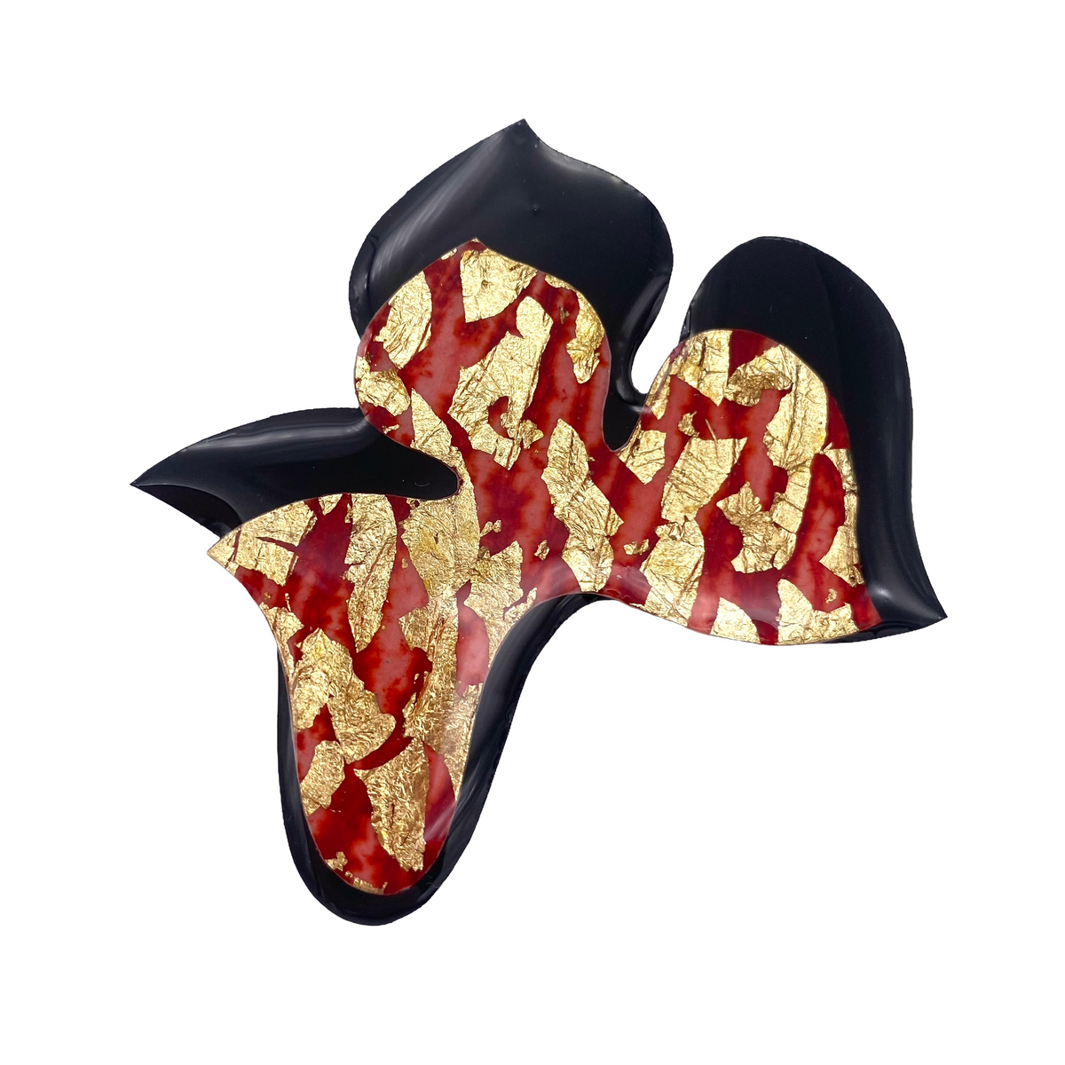 Blossoms no.3 sgraffito brooch