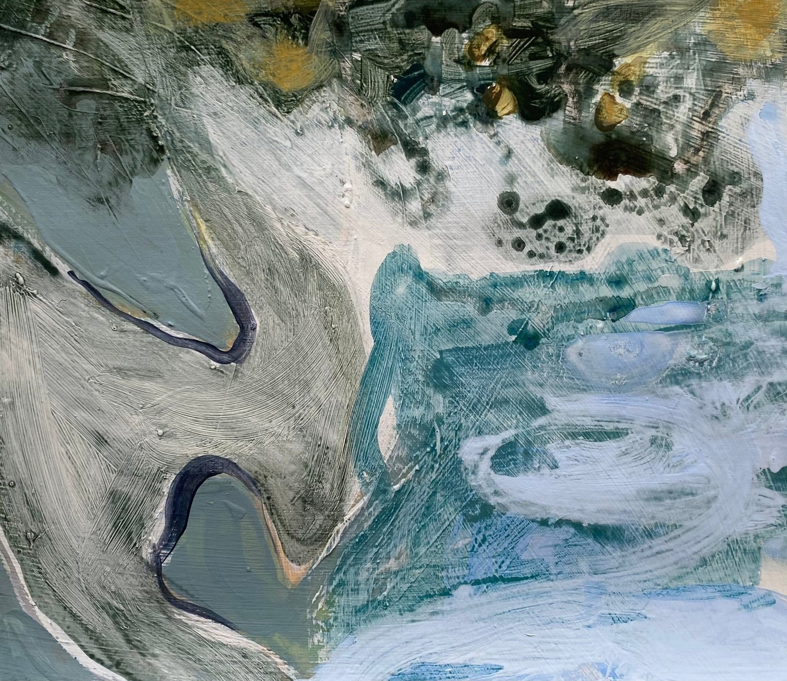 “Dúléim” 2026, mixed media on paper - Rothlú