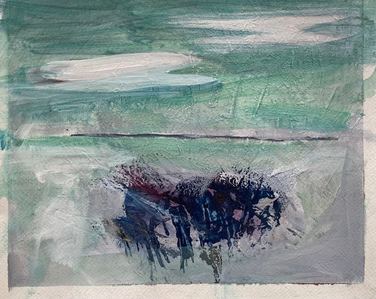 “Enclosure 4” 2026, mixed media on paper - Rothlú
