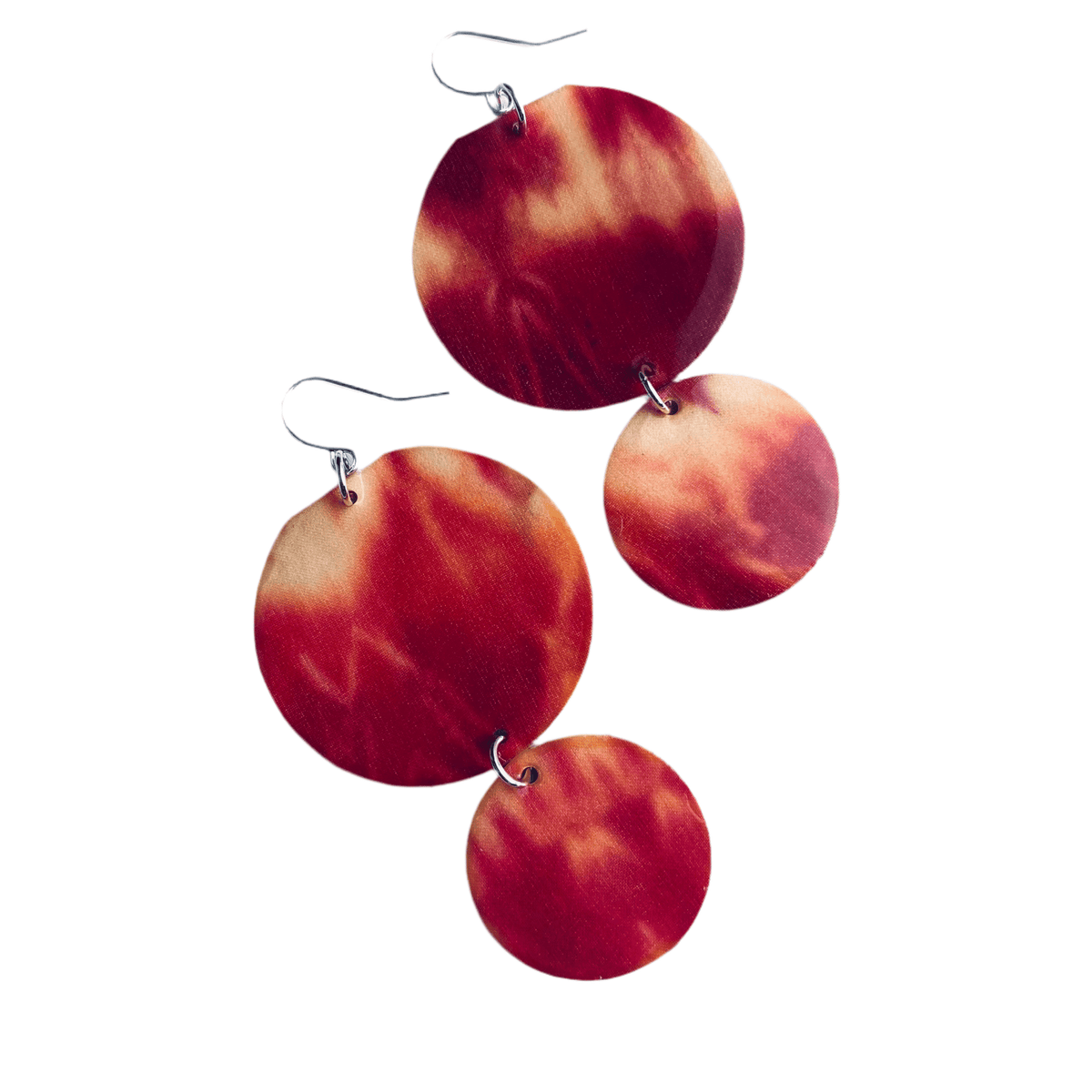 Ernie Disc shibori silk earrings - Rothlú