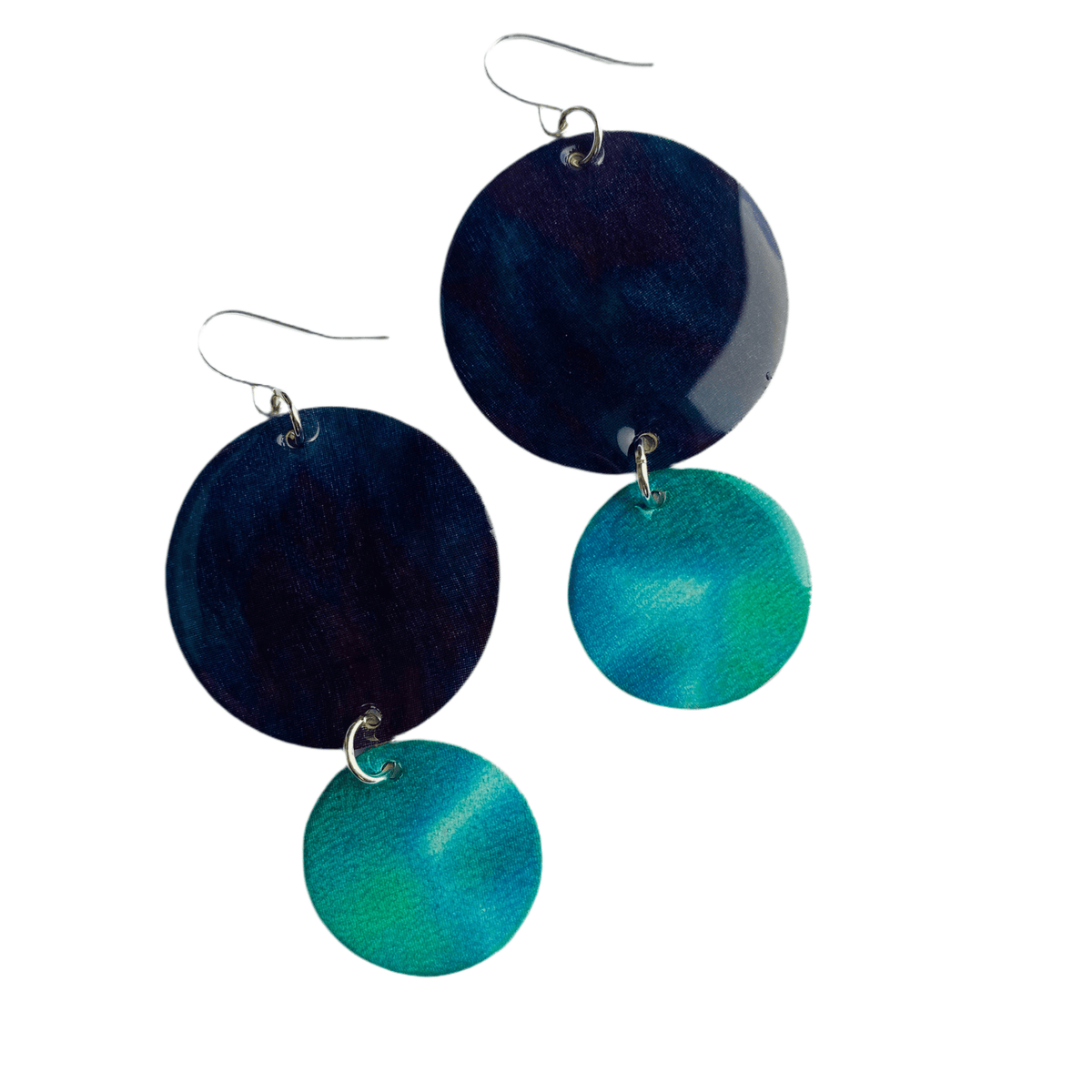 Ernie Disc shibori silk earrings - Rothlú