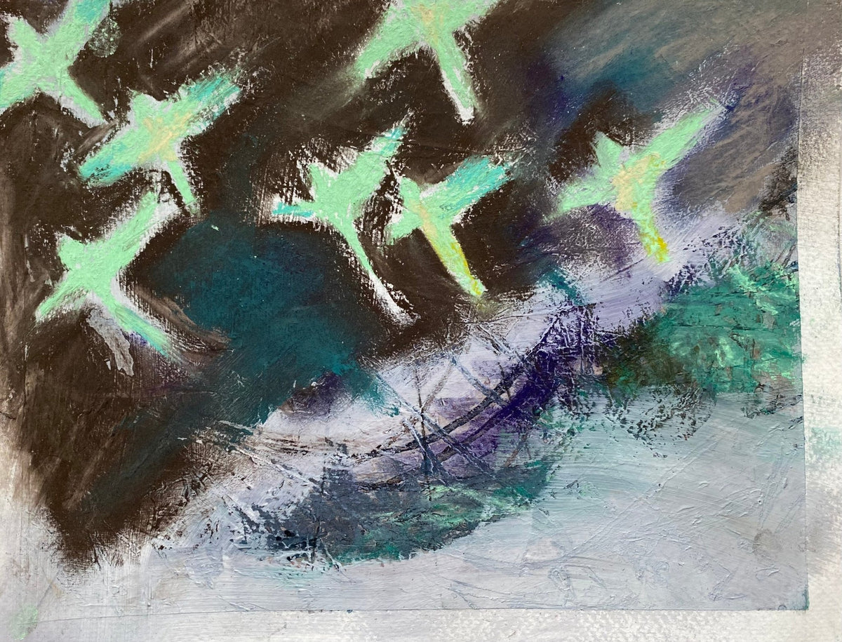 “Imirce” 2026, mixed media on paper - Rothlú