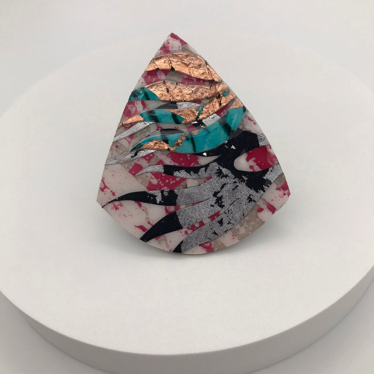 Díog pink/black/silver/blue/rose - gold ring - Rothlú